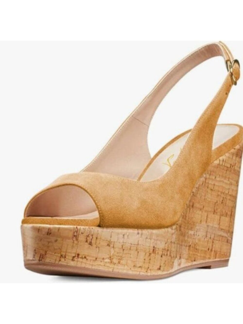 Women Peep Toe Slingback Platform Wedge Sandals High Heel Buckle Open Toe Ladies